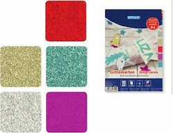 Stylex Creative Χαρτόνι Glitter A4 σε Μπλοκ 10 Φύλλων