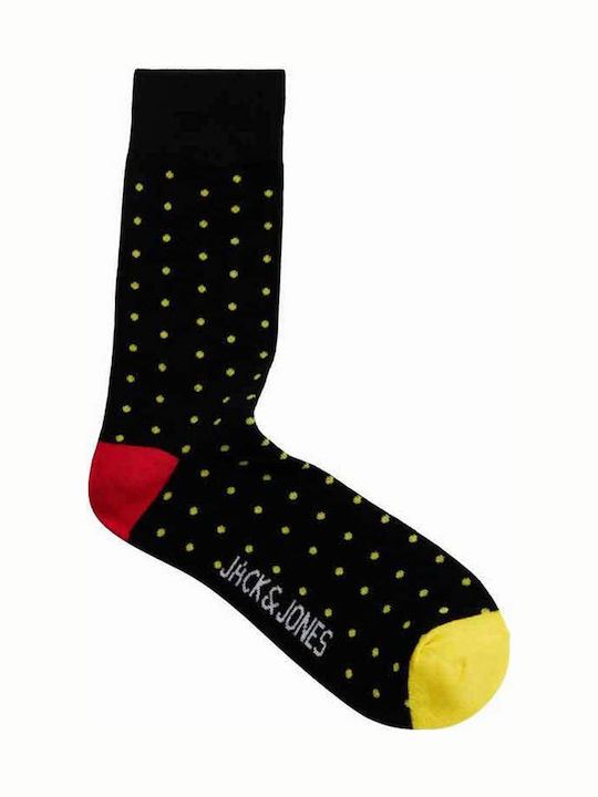 Jack & Jones Ανδρικές Κάλτσες με Σχέδια Black/Maize