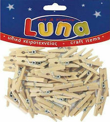 Luna Wooden Clothespins Thickness 25mm 45pcs