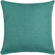 Silk Fashion Α803 Cotton Decorative Pillow Case Seagreen L65xH65cm