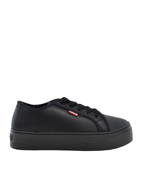 Levi's Tijuana Full Femei Flatforms Sneakers Negre