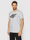 4F Men's Athletic T-shirt Short Sleeve Gray