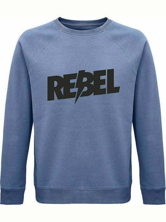 Unisex Sweatshirt, Bio "Rebel", Blau