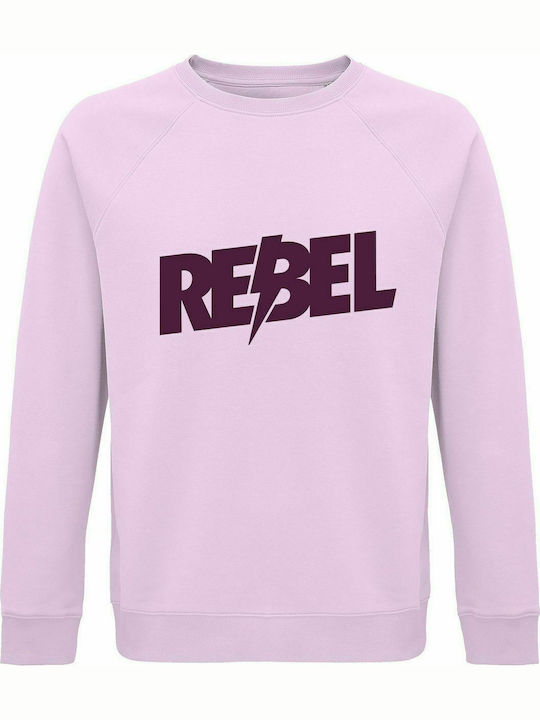 Unisex-Sweatshirt, Bio "Rebel", cremefarbenes Rosa