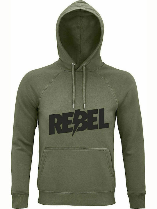 Unisex Hoodie, Organic "Rebel", Khaki