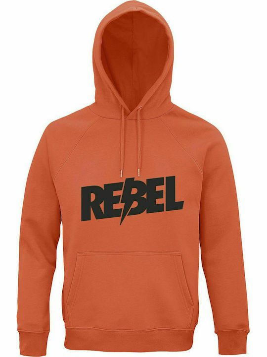 Unisex-Kapuzenpulli, Bio "Rebel", süße Orange