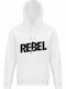 Unisex-Kapuzenpullover, Bio "Rebel", Weiß