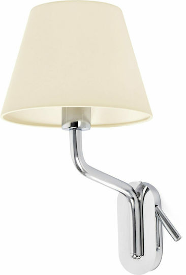 Faro Barcelona Classic Lamp Wall with Socket E27 and Switch White 21.5x29cm