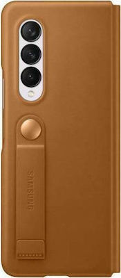 Samsung Leather Flip Cover Buchen Sie Leder Camel (Galaxy Z Fold 3) EF-FF926LAEGWW