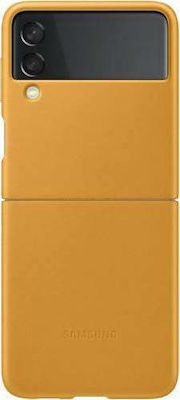 Samsung Leather Cover Umschlag Rückseite Leder Mustard (Galaxy Z Flip3 5G) EF-VF711LYEGWW