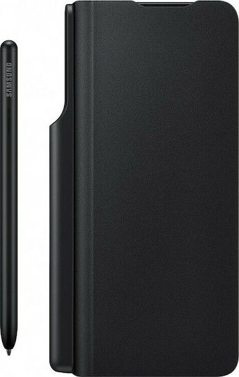 Samsung Книга Кожа Черен (Galaxy Z Fold 3)