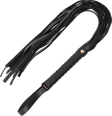 Coquette Vegan Leather Pleasure Flogger Бич в Черно Цвят