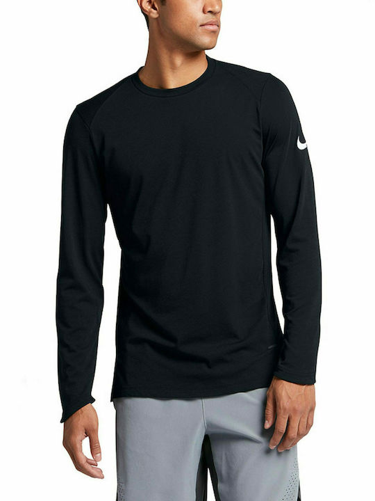 Nike Breathe Elite Ανδρική Μπλούζα Μακρυμάνικη Μαύρη