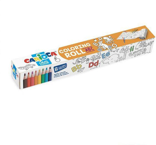 Carioca Coloring Roll Painting Set ABC Roll & Colored Pencils 198x30cm 8pcs
