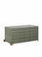 vidaXL Rattan Outdoor Storage Box Light Grey 120x65x61cm