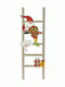 Iliadis Χριστουγεννιάτικη Ξύλινη Διακοσμητική Σκάλα Μπεζ 60x22.5x1.05εκ.