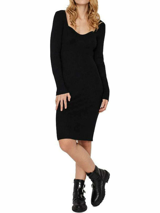 Vero Moda Mini All Day Φόρεμα Ριπ Μαύρο