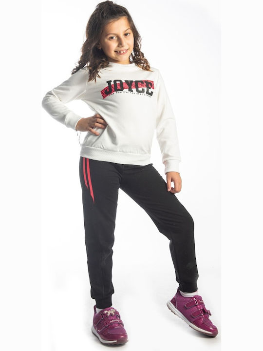 Joyce Kids Sweatpants Set White 2pcs