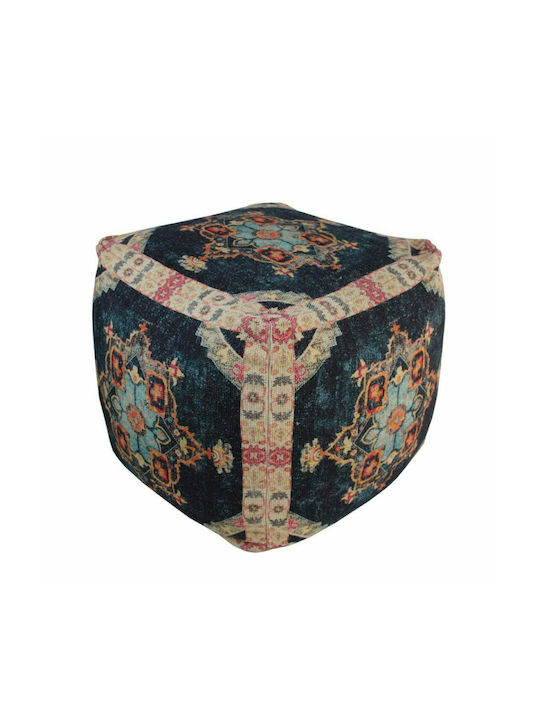 Stool For Living Room Upholstered with Fabric Colorful 45x45x45cm