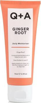 Q+A Natural Skincare Ginger Root Cream Face Day Tinted with Aloe Vera 75ml