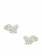 Art Earrings made of White Gold with Stones