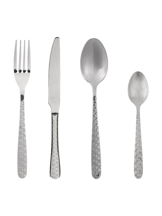 Flora Set de Tacâmuri Inoxidabil Argintiu 24buc