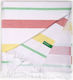 Benetton Hammam Beach Towel with Fringes 165x80cm.