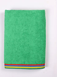 Benetton Kids Υφαντό Terry Παιδική Πετσέτα Θαλάσσης σε Πράσινο χρώμα 140x70cm