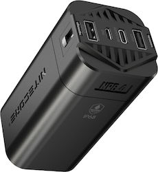 NiteCore NPB4 Power Bank 20000mAh 18W με 2 Θύρες USB-A και Θύρα USB-C Μαύρο