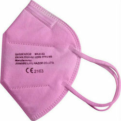 Max Barbeador Max-02 Filtering Half Mask FFP2 Ροζ 100τμχ