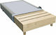 Grand Base Bed Base Double made of Wood Beige 150x200cm.