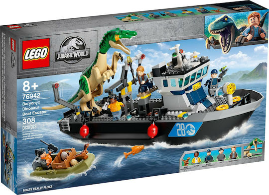 LEGO Jurassic World Baryonyx Dinosaur Boat Escape For Age 8+
