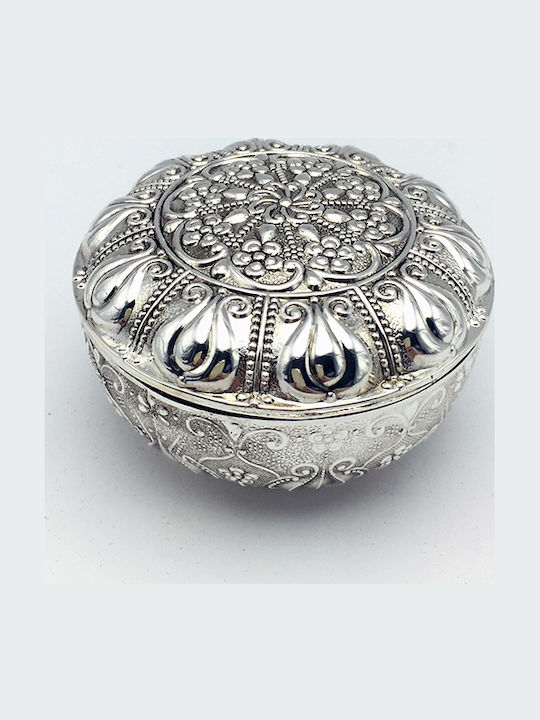 Karvounis Metallic Jewellery Box 8x4.4x4.4cm