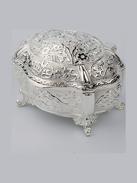 Karvounis Metallic Jewellery Box 13.5x9.5x9.5cm