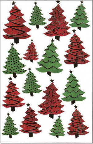 bsb Christmas with Design Δέντρου Green Red Fir Trees