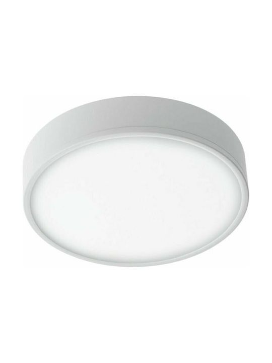 Fan Europe Κλασική Μεταλλική Πλαφονιέρα Οροφής με Ενσωματωμένο LED σε Λευκό χρώμα 16.8cm