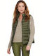 Only Women's Short Puffer Jacket for Winter Khaki