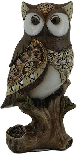 Karvounis Decorative Owl Polyresin 8.5x7x17cm 1pcs