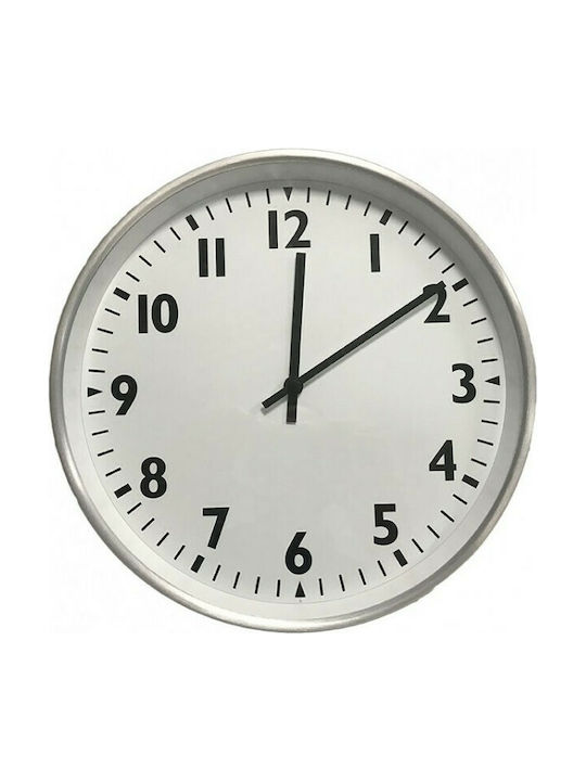 Karvounis Wall Clock Metallic White Ø30cm