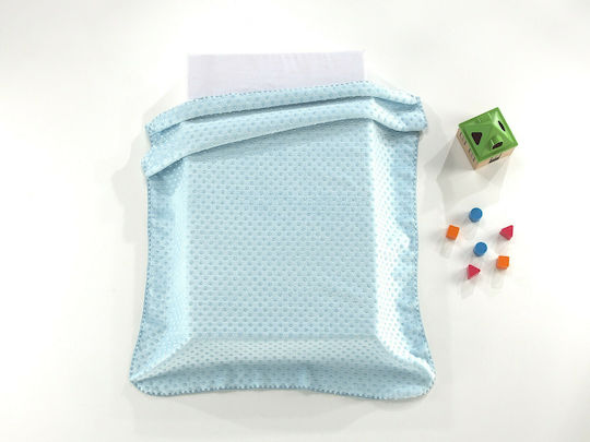 Morven Decke Wickeltücher für Kinderzimmer Bubbles Samt Hellblau 80x110cm