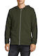 Herren Strickjacke mit Kapuze Olive Night