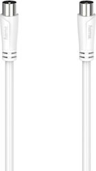 HAMA Καλώδιο Κεραίας Coax male - Coax female Λευκό 1.5m (00205045)