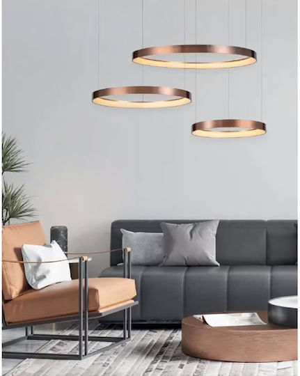 Home Lighting Amaya Κρεμαστό Φωτιστικό Χάλκινο LED με Θερμό Λευκό Φως 80x5x100εκ.