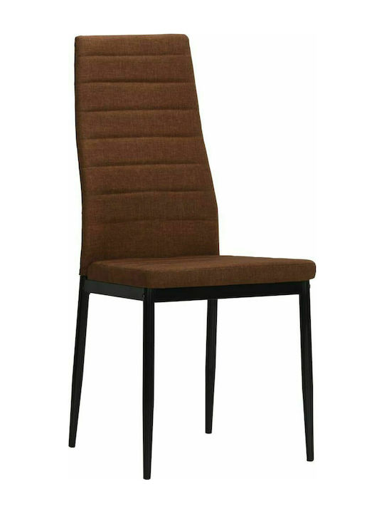 Dining Room Fabric Chair Καφέ 43x44x96cm 2pcs