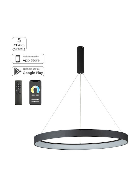Home Lighting Amaya Pendant Lamp with Built-in LED Black