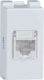 Elmark Lecce Front Single Network Socket RJ45 White 26013