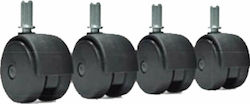Duvo Plus Plastic Caster For Office Chair Black 4 Pieces Duvo Plus Plastic Caster For Office Chair Black 4 Pieces