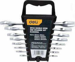Deli Set of 8 German Wrenches with Head Sizes from 7mm to 22mm