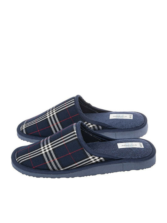 Amaryllis Slippers Зимни мъжки чехли с дизайн Син