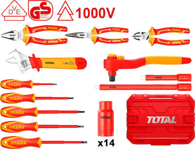 Total THKITH2601 Caseta cu 26 Set de scule de electrician